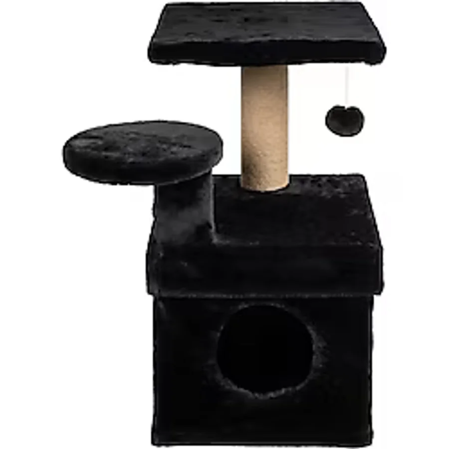 Dubex 65x51x72 cm Kedi Oyun Evi ve Tırmalama Platformu Siyah