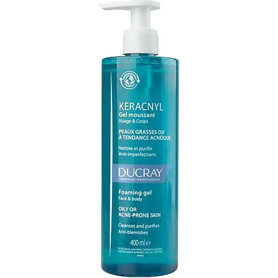 Ducray Keracnyl Gel Moussant 400 ml Yüz Temizleme Jeli