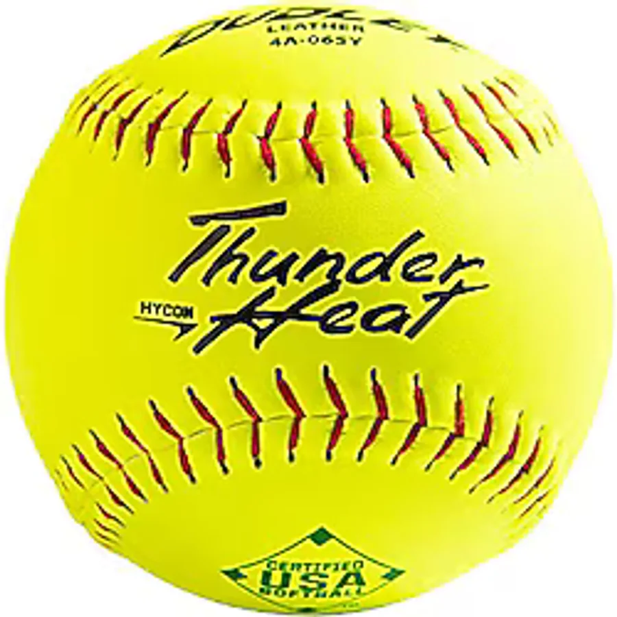 Dudley 12 USASB Thunder Hycon Deri Yavaş Pitch Softbol - 12'li Paket