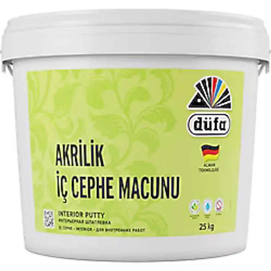 Düfa Akrilik İç Cephe Macun 25 l Beyaz - 15 lt