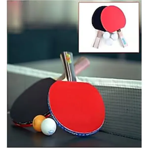 DUFFA Masa Tenisi Raket Seti - 2 Adet Ping Pong Raketi ve 3 Adet Top, Yüksek Kontrollü Eğlence ve Antrenman Masa Tenisi Seti
