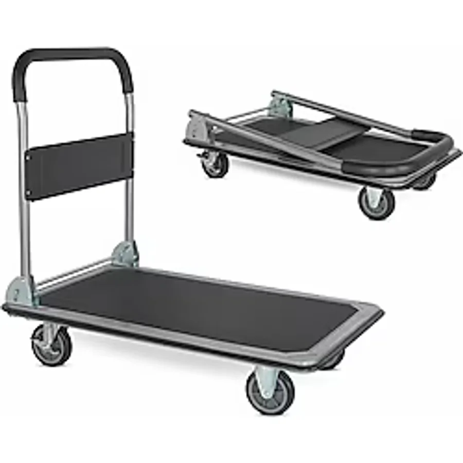 Duffmart PR2190 Pro Katlanır Platform 4 Tekerlekli Paket Taşıma Arabası 150 Kg