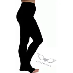 Dukavas Orta Basınçlı (23 - 32 Mmhg) Külotlu Varıs Çorabı Siyah (Burnu Açık) - XS