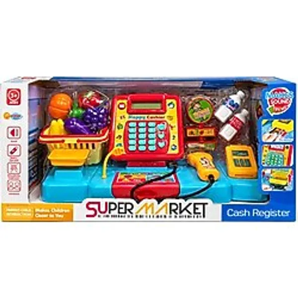 Duman Toys Super Market Sesli Işıklı Oyuncak Yazar Kasa ve Market Seti Pos Cihazlı 3+ Yaş - Çok Renkli