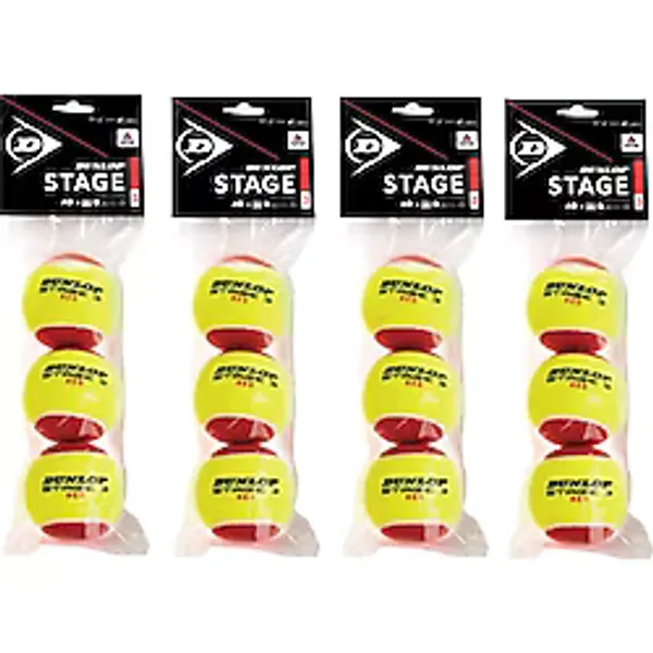 Dunlop Stage 3 Red 3'Lü 4 Kutu Çocuk Tenis Topu