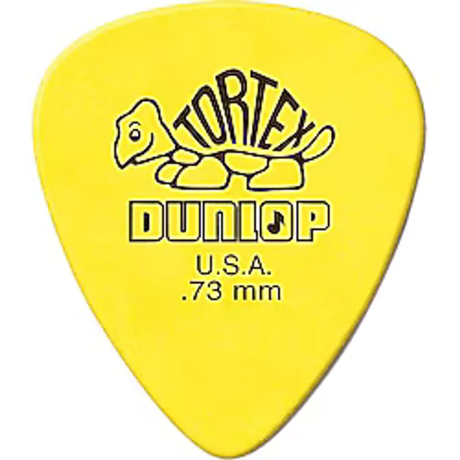 Dunlop Standart, 0,73 Mm, Sarı Gitar Pick, 72'li Paket