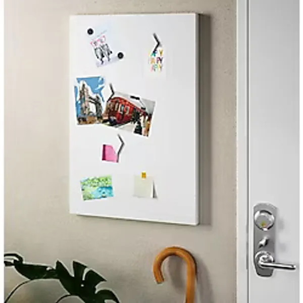 Dünya Magnet Beyaz Mıknatıslı Pano 50x32 cm 1 Adet Dekoratif Yazı Tahtası Metal Magnet Panosu