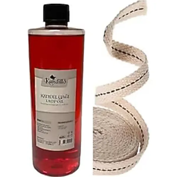 Dünya Magnet Kandillo Kırmızı Kandil Yağı Kokusuz Dumansız Iç Mekan Gaz Lambası 400 Ml + 1 Metre Fitil