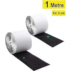 Dünya Magnet Yapışkanlı Siyah Cırt Cırtlı Bant, 1 Metre, Amerikan Fermuarı, En: 5 Cm, Kuvvetli Cırt Band