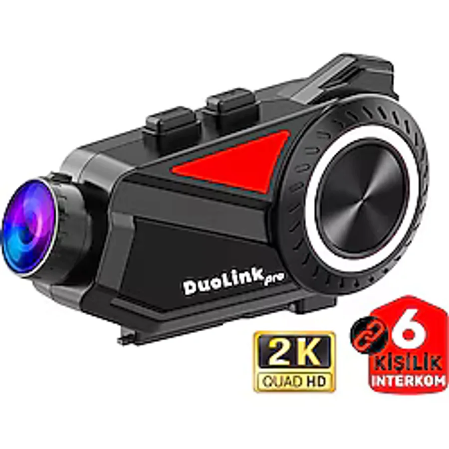 DuoLink X74 PRO Kameralı Motosiklet Kask İnterkom Bluetooth Intercom Seti