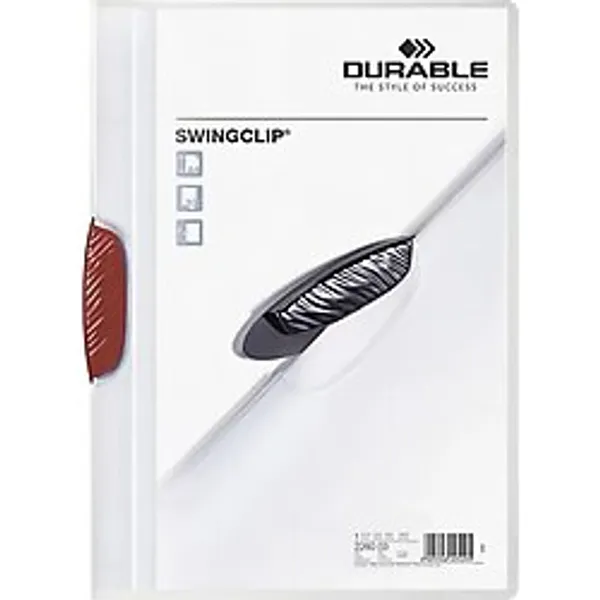 Durable Sıkıştırmalı Dosya Swingclip Ortadan Klipsli 30 Syf Kırmızı 2260