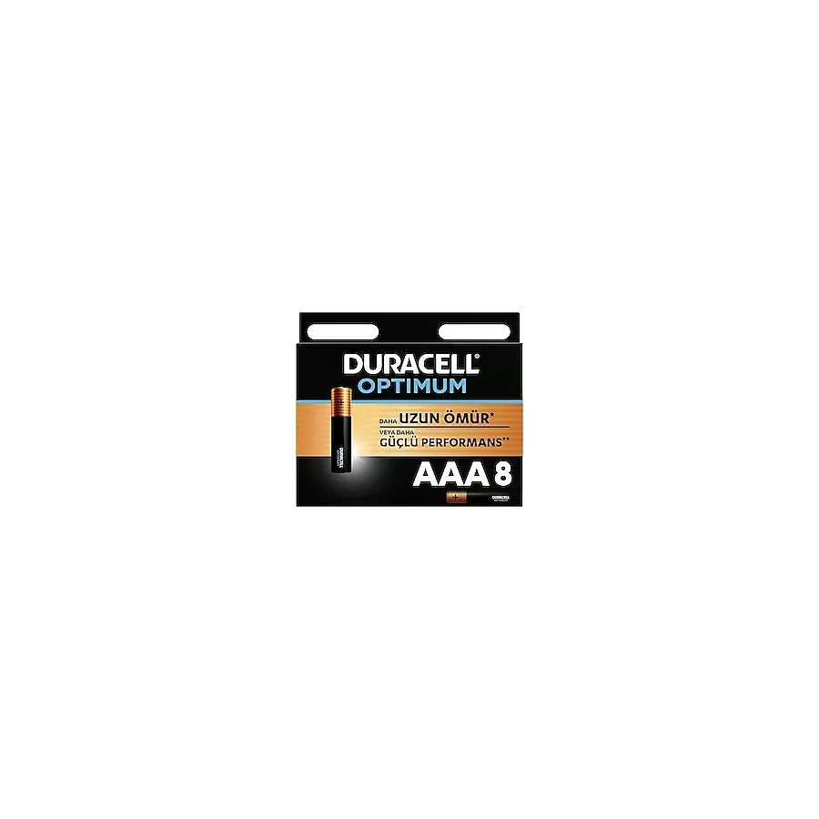 Duracell Optimum 8'li Alkalin AAA İnce Kalem Pil