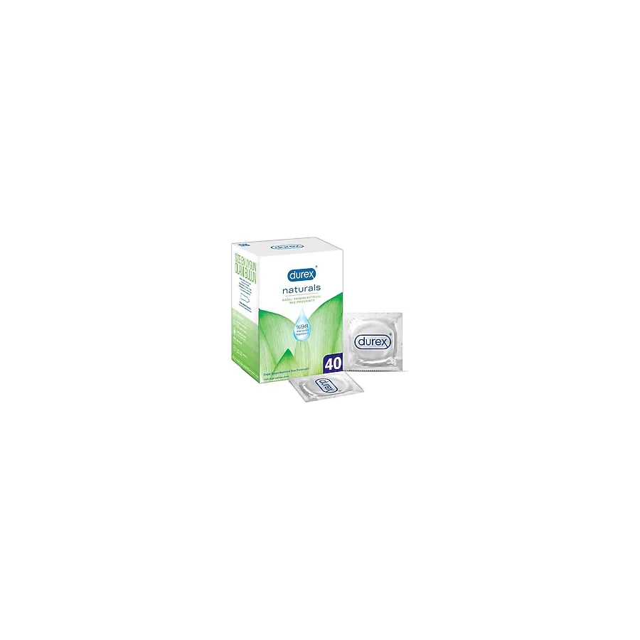 Durex Naturals Doğal Kayganlaştırıcılı 40'lı İnce Prezervatif