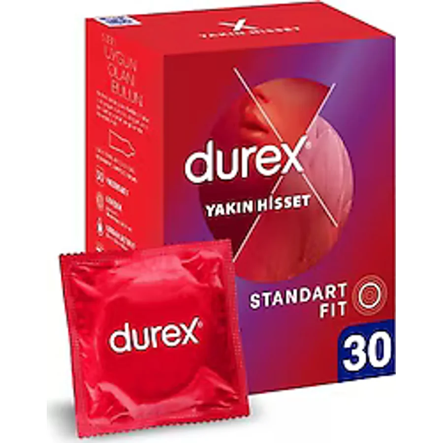 Durex Yakın Hisset Standart Fit 30'lu Prezervatif