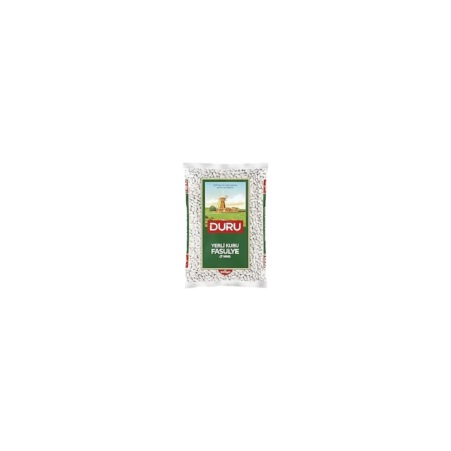 Duru 7 mm Kuru Fasulye 5 Kg, Kabuk Bırakmaz, Küçük Taneli, Lif ve Protein Kaynağı, Yerli Üretim