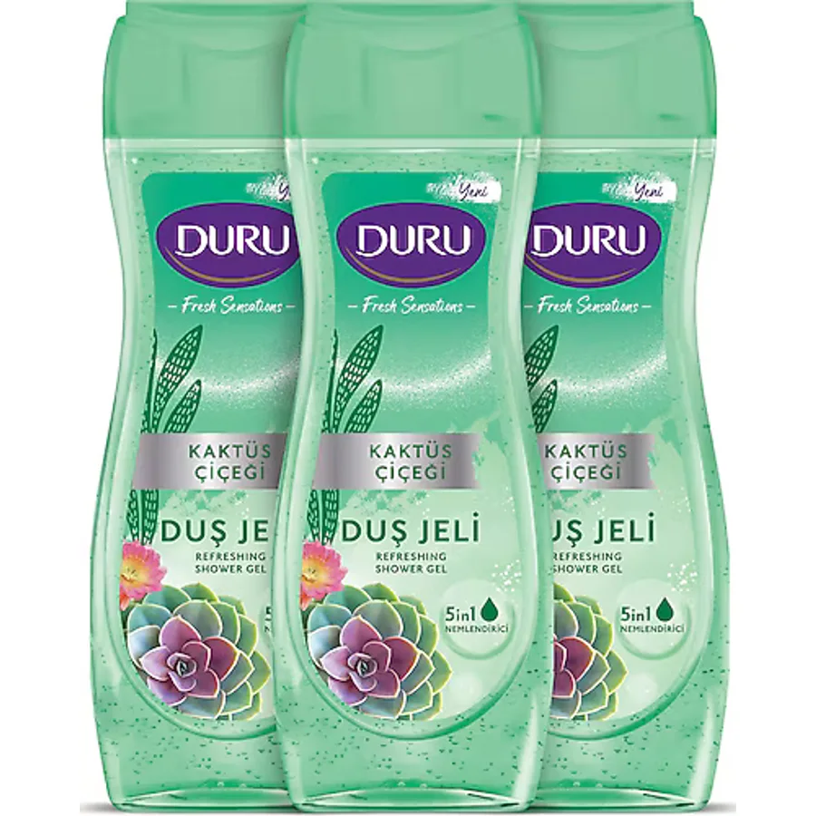 Duru Fresh Sensations Kaktüs Çiçeği 450 ml 3 Adet Duş Jeli