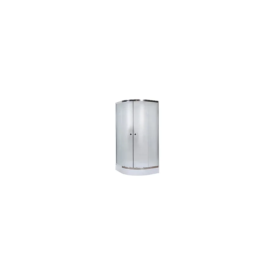 Durul 100x100 Oval Buzlu Desen Duş Teknesiz Duşakabin