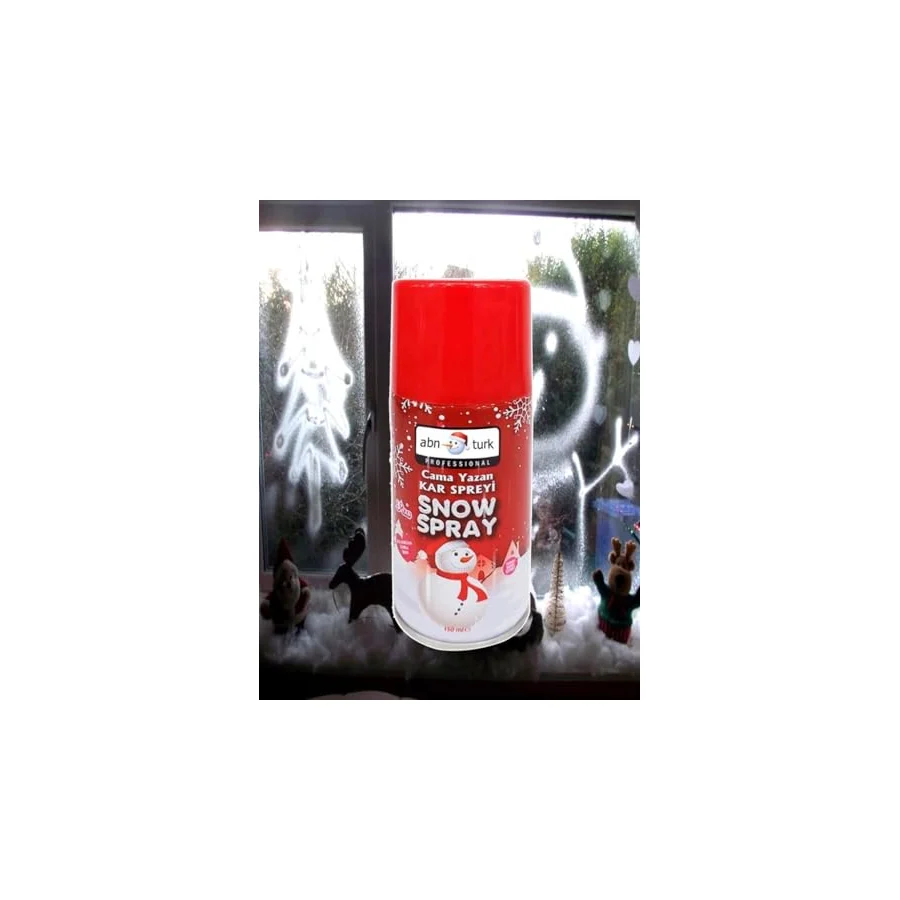 Duvara Cama Yazan Kar Spreyi Noel Ağacı Dekoru İz Bırakmdan Silinebilir Erimeyen Kar Spreyi 150ml
