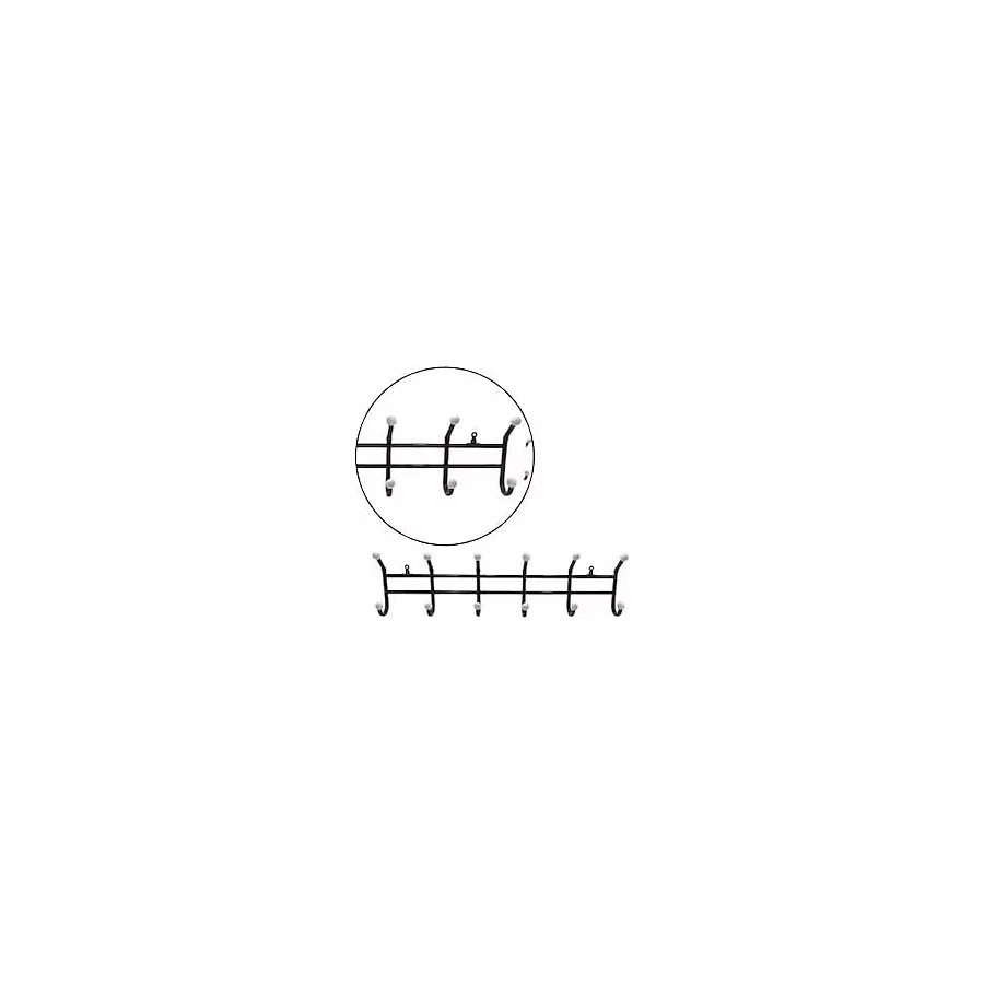 Duvara Monte 12 Kancalı Metal Duvar Askısı Kapı Arkası Askılık Kıyafet Giysi Askısı