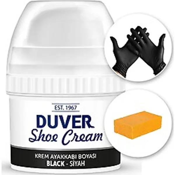 Duver Parlaklık Sağlayan Siyah Ayakkabı Boyası ve Boyama Seti