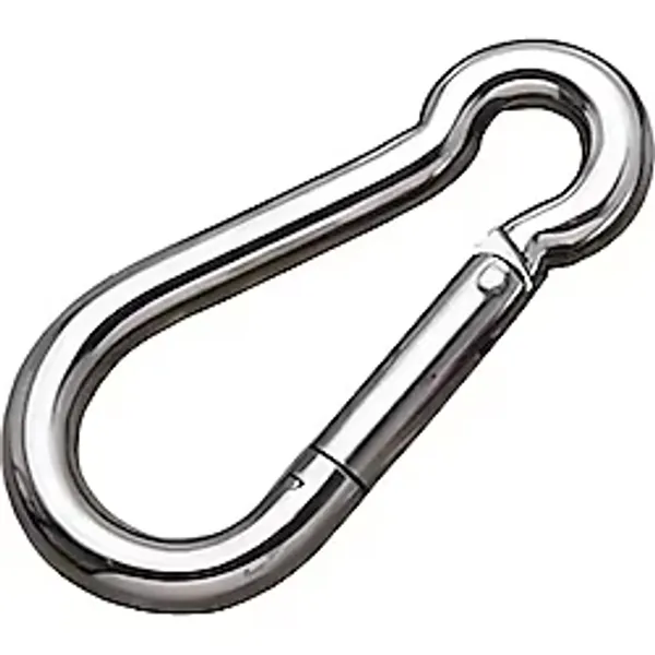 Düz Yaylı Karabina Kanca (Kalınlık Seçenekli) - 4mm