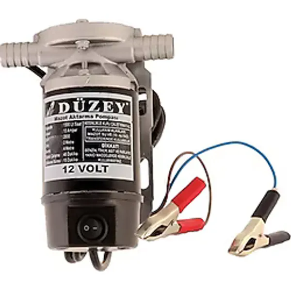 Düzey 12 Volt 3/4'' Çıkışlı Dıştan Çekme Mazot Aktarma Sıvı Transfer Süt Yağ Mazot Pompası