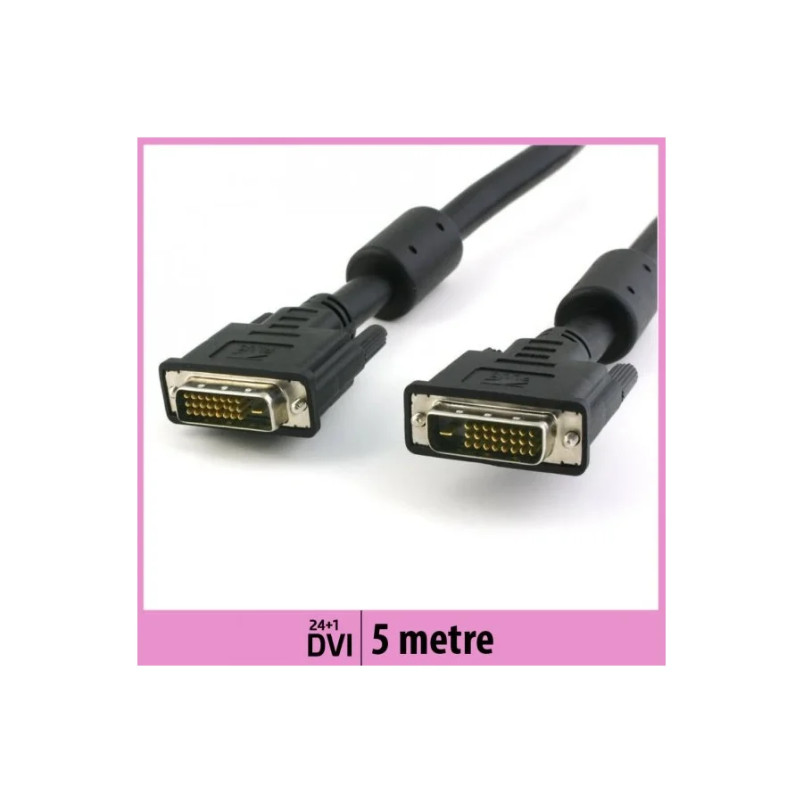 Dvi To Dvi 24+1 Kablo 5 Metre Dvi Monitör Kablosu