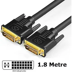 Dvi to Dvi Kablo Çift Filtreli DVI-I Dual Link 24+5 - 1.8 Metre