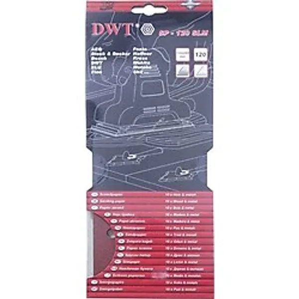 Dwt Sp-40slm Dikdörtgen Delikli Zımpara Kağıdı 115x280mm 40 Kum