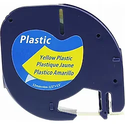 Dymo S0721620 Sarı Letratag Plastik Şerit 12MM X 4M