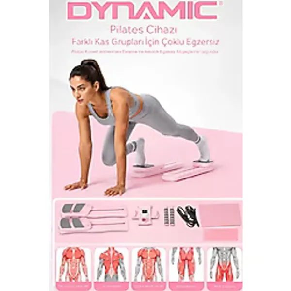 Dynamic Pilates Aleti Katlanabilir Kaydırmalı Egzersiz Sistemi Portable Pilates Reformer
