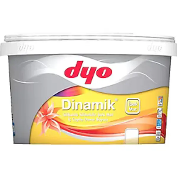 Dyo Dinamik 15 Lt Silikonlu Silinebilir İpek Mat İç Cephe Boyası ALAÇATI Renk ile Yüksek Kalite KOD:7252