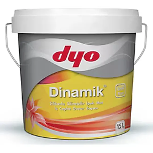 Dyo Dinamik Silinebilir Ipek Mat Iç Cephe Duvar Boyası 0542 Rozet Gümüşü 15 Lt