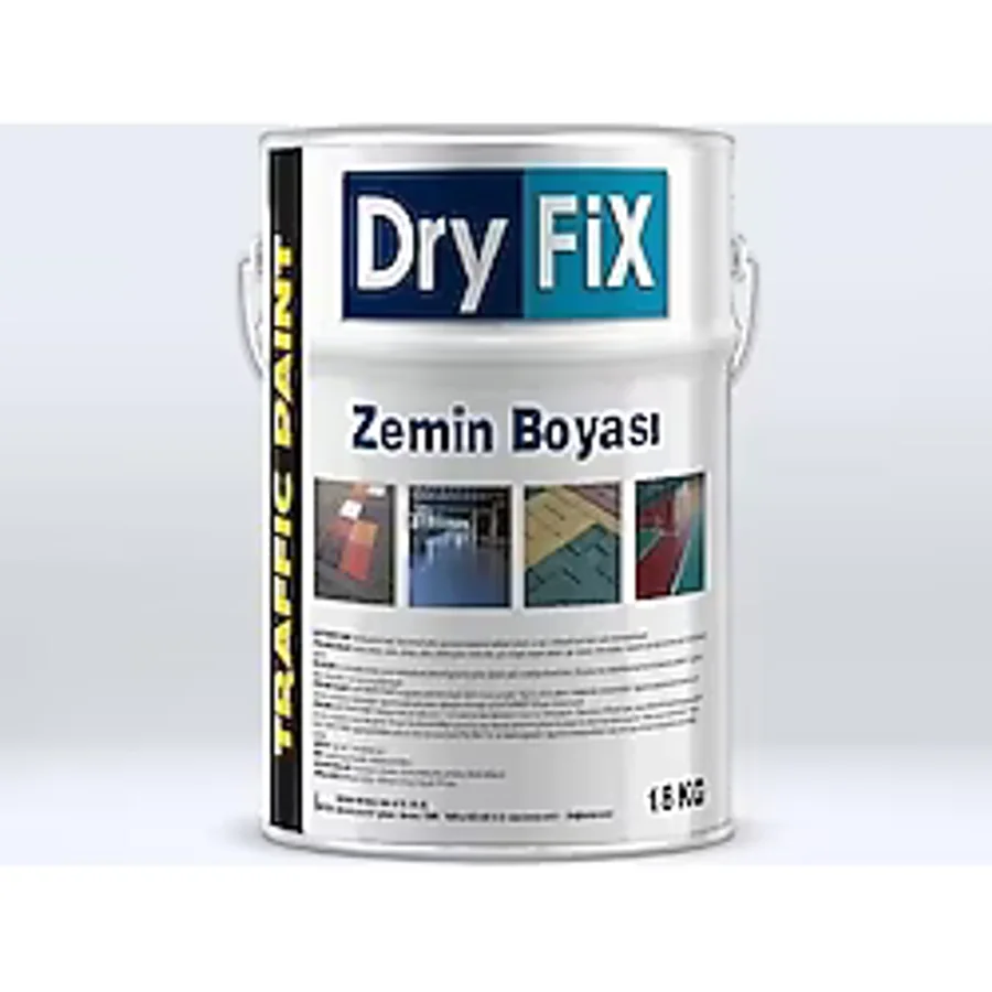 Dyo DryFix Traffic Paint Fayans,Seramik,Mermer,Beton ve Asfalt Zemin Boyası 18 Kg Ral 1023 Krom Sarı