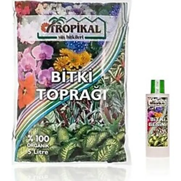 e-Botanik e-Botanik Organik Genel Bitki Toprak 5 lt ve Genel Bitki Besini 225 ml