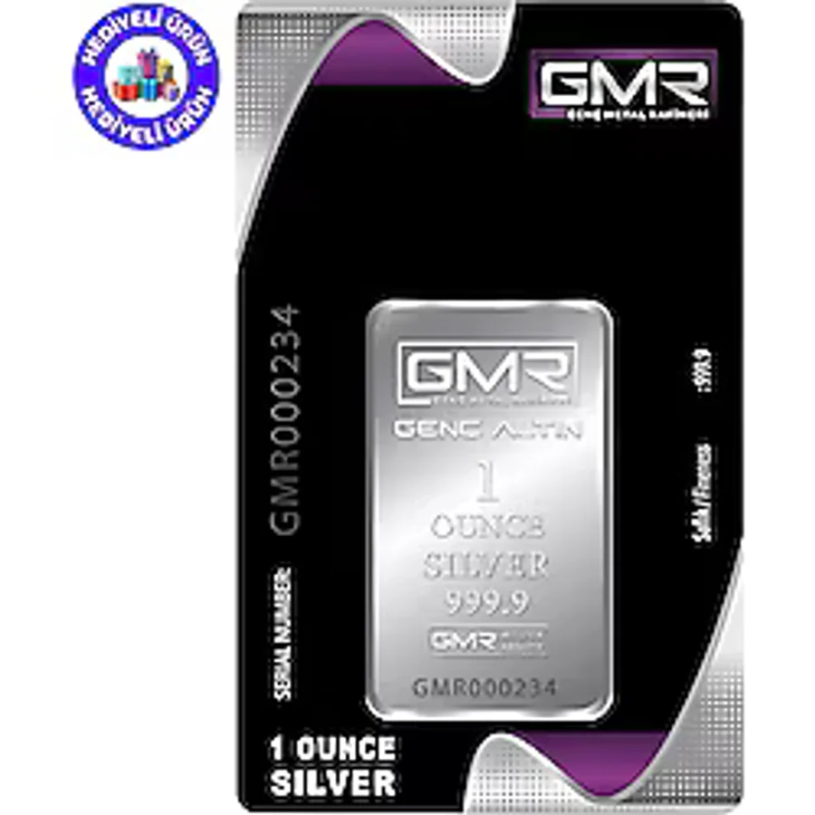 E-Gümüş 1 ONS (31.10 gr) Külçe Gümüş