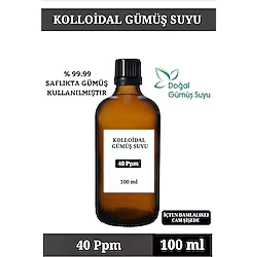 E.M.S Kolloidal Gümüş Suyu 40 PPM 100 ml Cilt Üzerinde Sakinleştirici Etki Sağlar