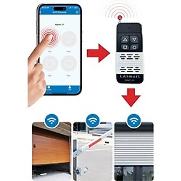 EASmart WiFi Akıllı Kepenk Kumandası (Kodlanabilir Otopark Bariyer Garaj Kepenk Kumandası) - Akıllı Kumanda WiFi