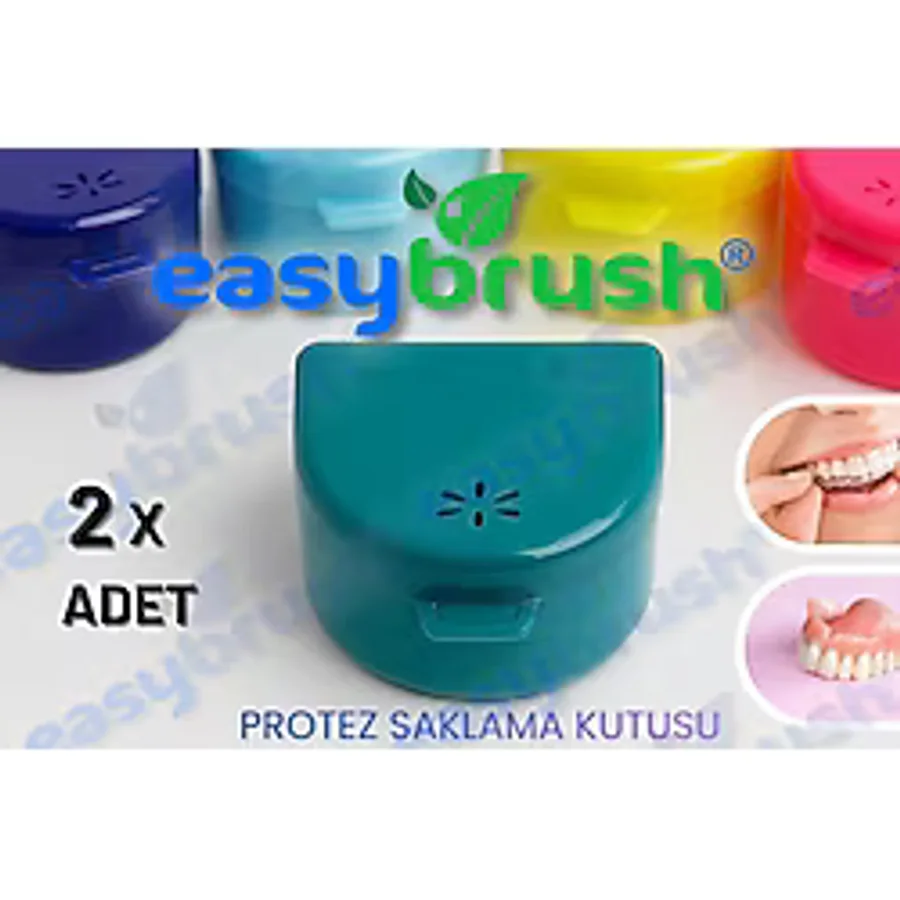 EasyBrush Diş Protez Saklama Kutusu 2 adet