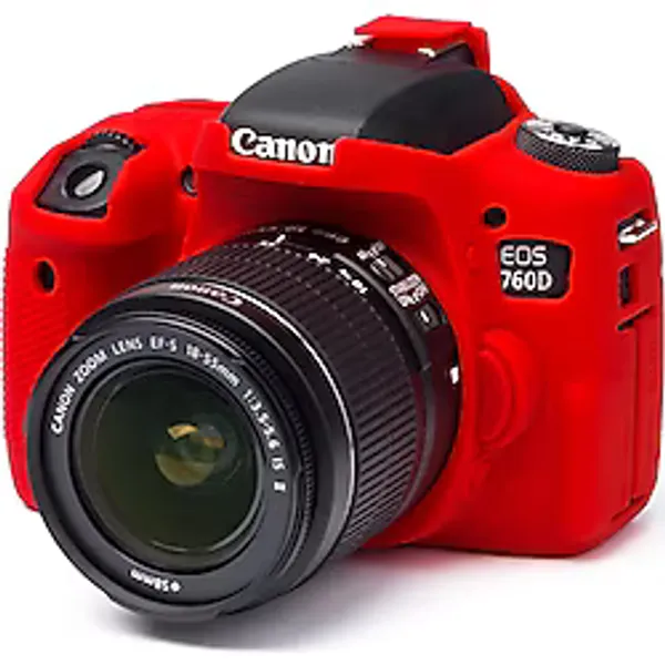 EasyCover Silikon Kılıf (Canon EOS 760D Kırmızı)