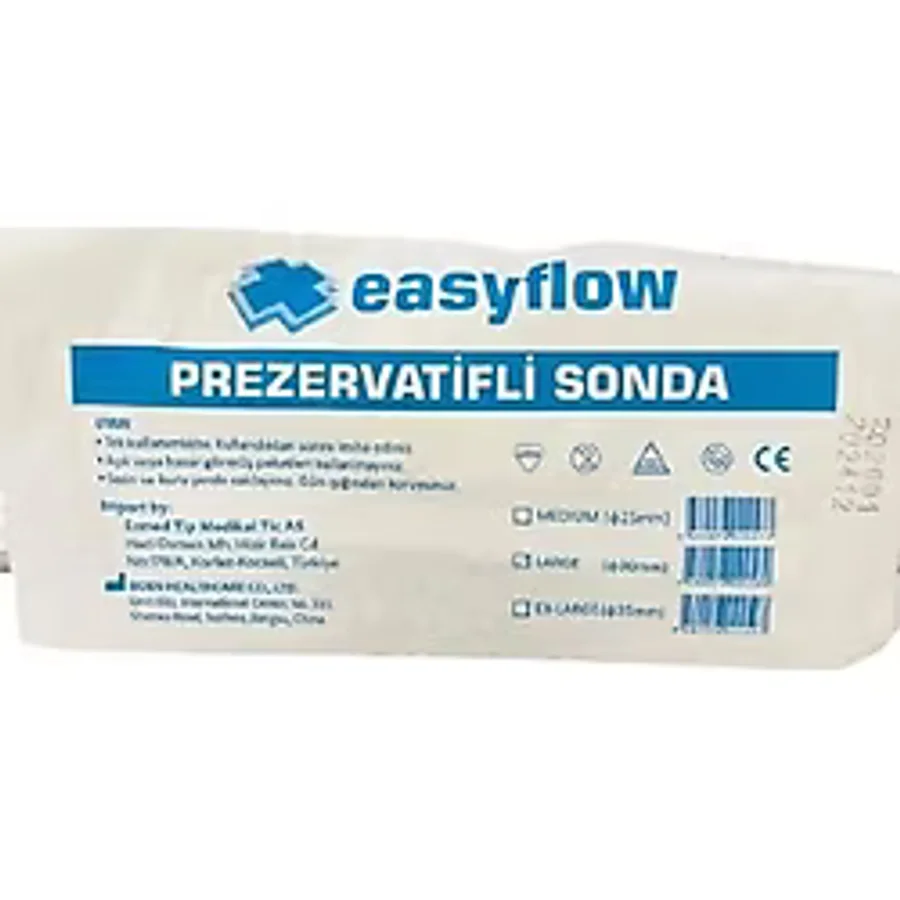 Easyflow Yapışkan Şeritli Prezervatif Sonda NO:30 LARGE