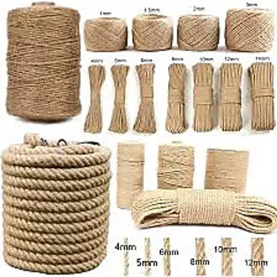 EBA Jüt Halat Dekor Ipi 6 Mm 25 Metre Ip Halat Ip Hasır Ip Jüt Kendir Ip Jüt Çuval Ip