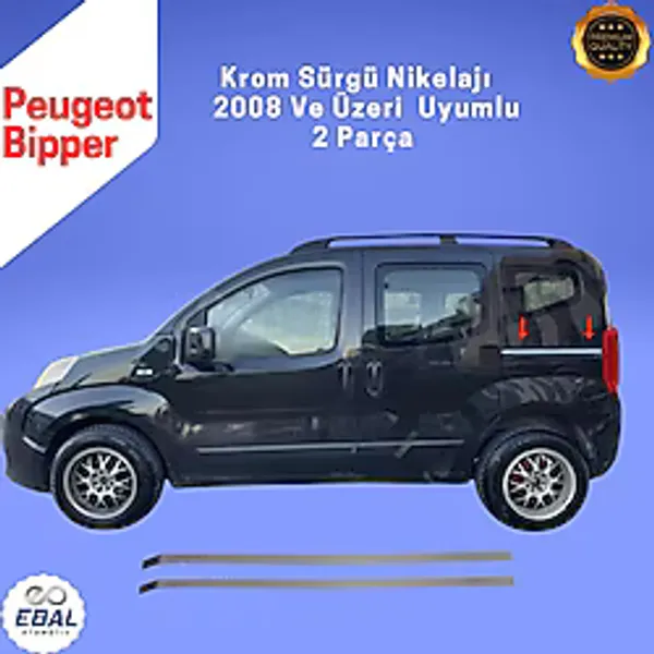 Ebal Oto Peugeot Bipper Krom Sürgü Nikelajı 2 Parça 2008 Üzeri