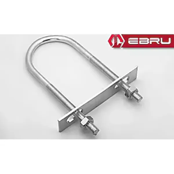 Ebru U Civata, Karşılık Demiri + Somunlu - M10x60 - 2 Set