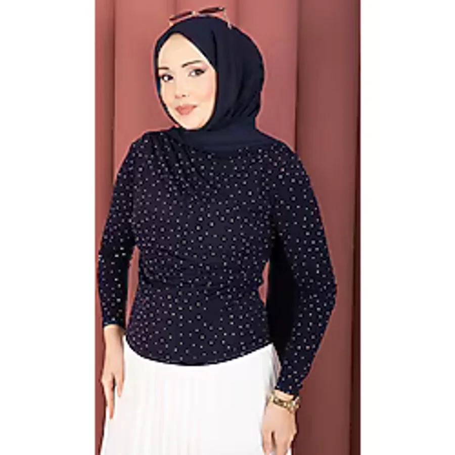 EBRUTESETTÜR Taş Detaylı Sandy Body Lacivert