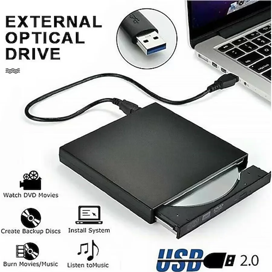 EC Shop Teknotek Harici DVD Rw USB DVD Writer External DVD Rw DVD Okuyucu Yazıcı