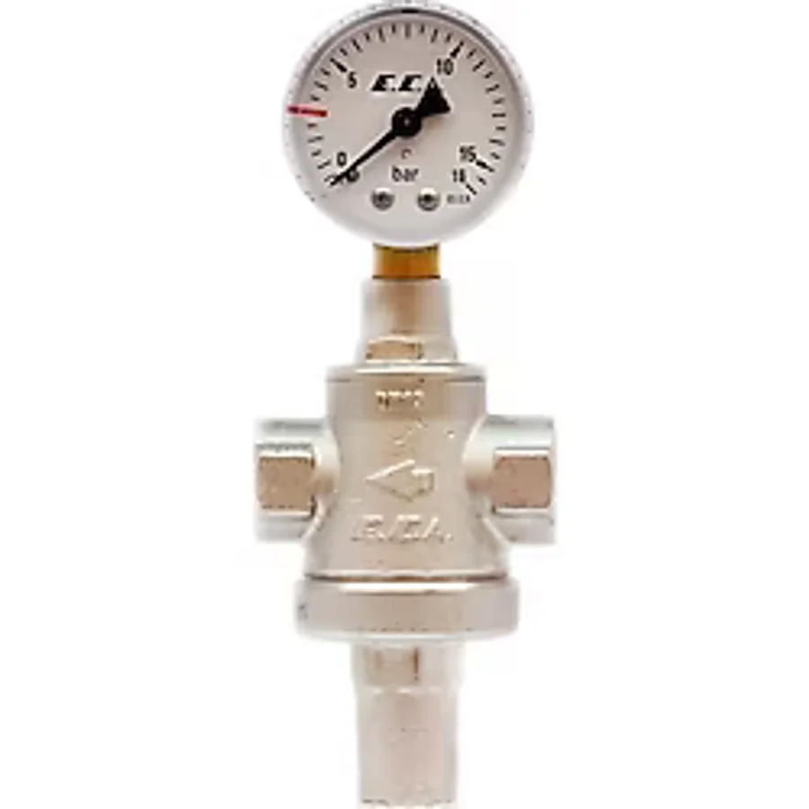 ECA 1/2'' Manometreli Su Basınç Düşürücü Allen Ayarlı İç Vida X İç Vida 602111005