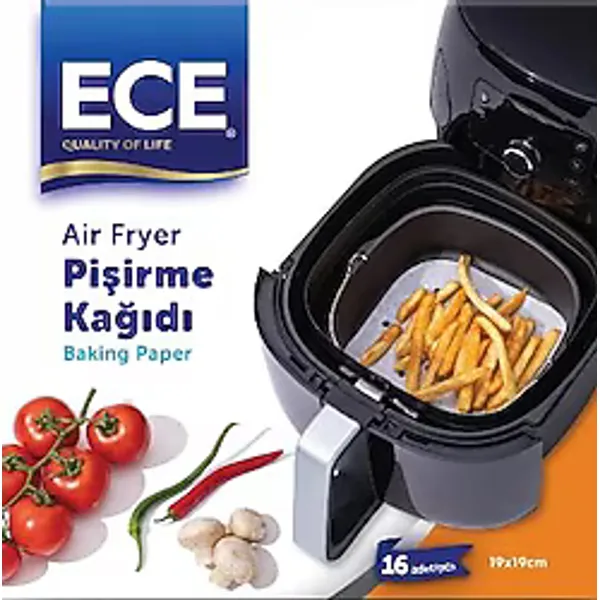 Ece Airfryer Pişirme Kağıdı 19x19 cm 16'lı