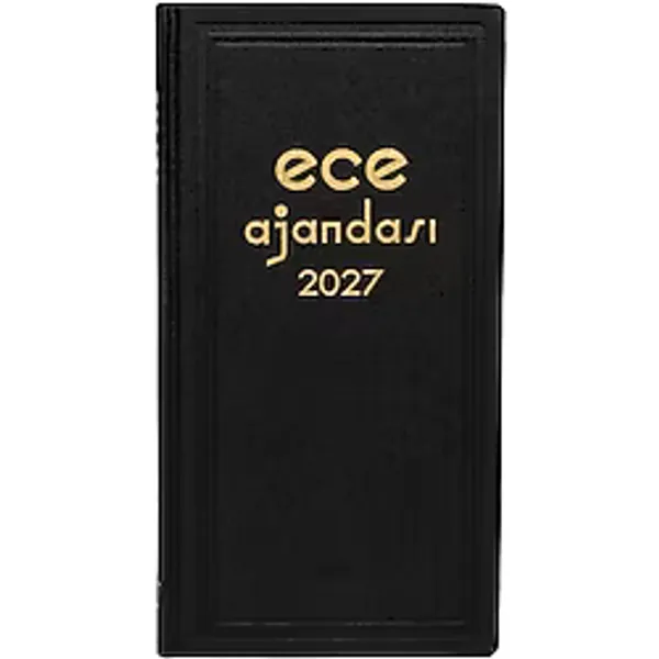 Ece Ajanda 2027 Yılı 17 X 33 Cm Klasik Ciltli Ticari Ajanda - Kasa Ajandası Günlük Çizgili