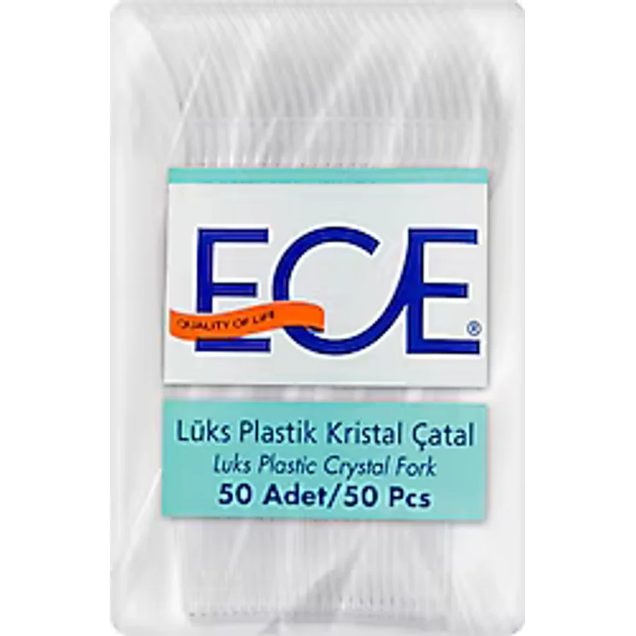 Ece Lüx Kristal 50'li Plastik Kaşık